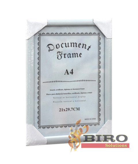 Ramă foto A4, plastic, albă